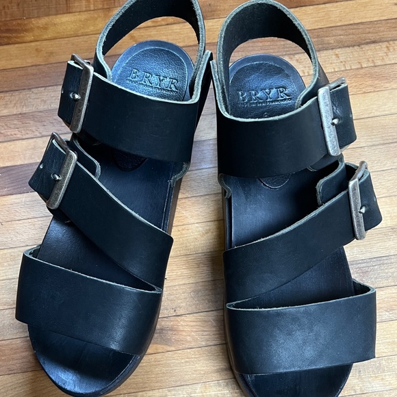 Bryr clogs Jesse platform sandal black monochrome - Picture 3 of 6